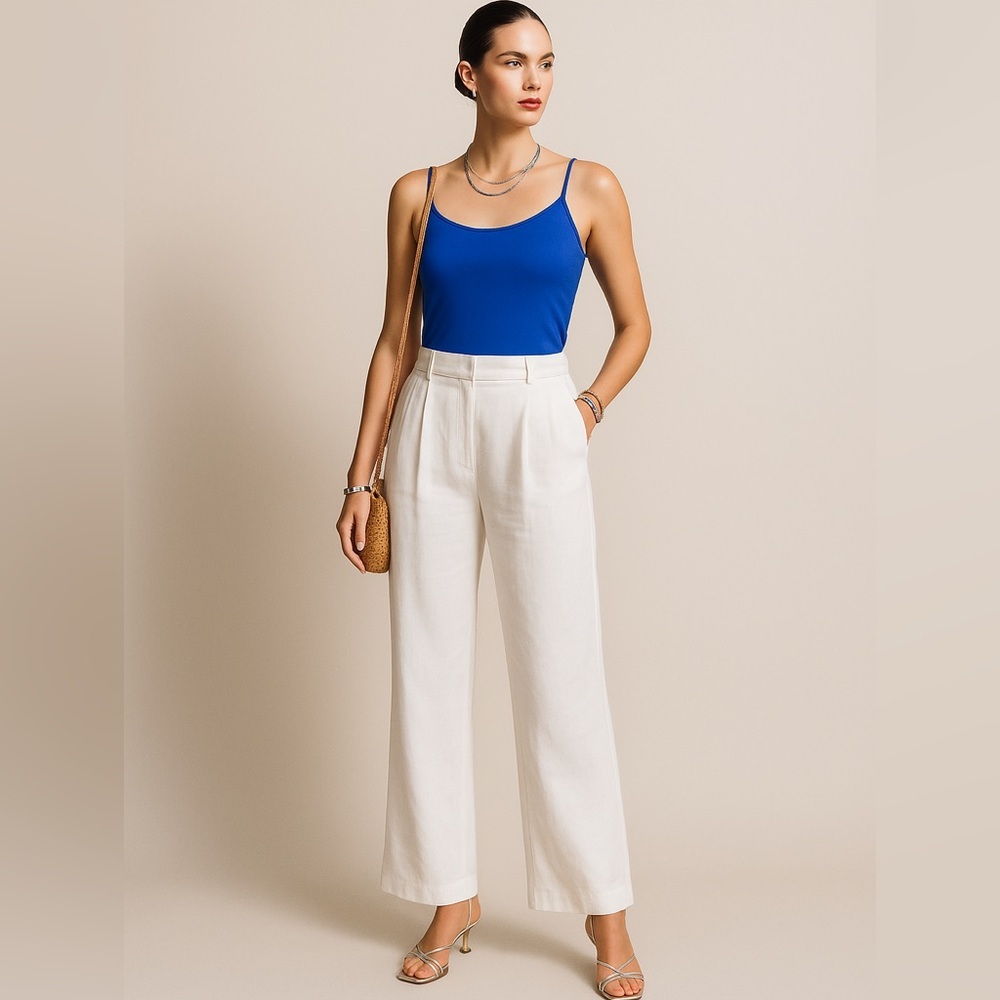 NWOT DKNY Blue Camisole Top Adjustable Straps Medium